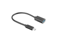 Lanberg AD-UC-UA-04 - 0,15 m - USB A - USB C - USB 3.2 Gen 1 (3.1 Gen 1) - 5 Gbit/s - Schwarz