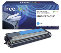 freecolor Toner Brother TN-328C cyan remanufactured - Wiederaufbereitet - Kompatibel