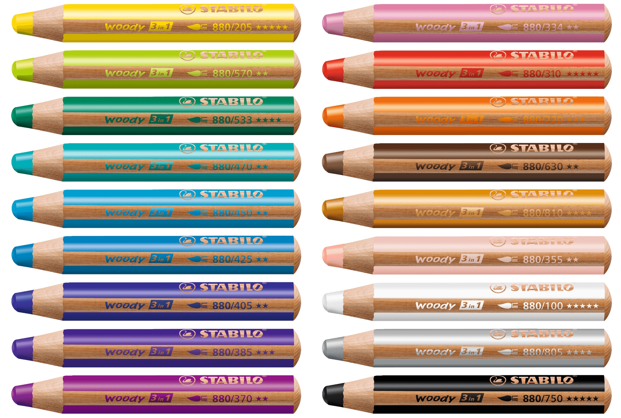 STABILO Woody 3 in 1 Multicolor 18 pieza(s)