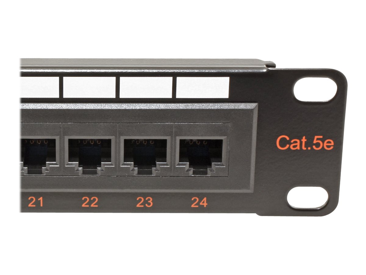 ROLINE Cat.5e 19 Patch Panel, 24 Ports, UTP black