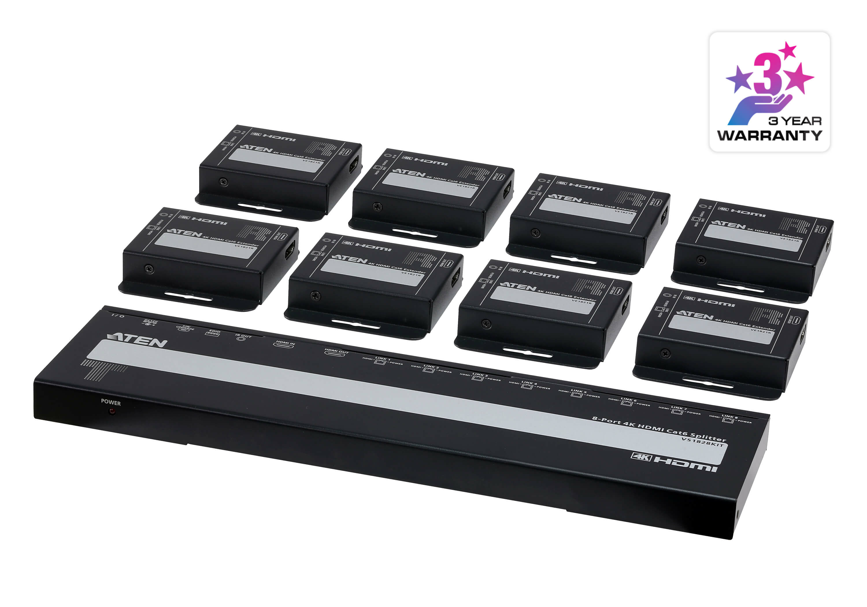 ATEN VS1828KIT - Video-/Audio-Splitter - HDMI