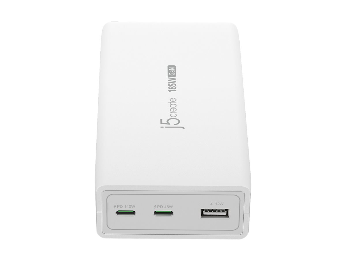 j5create JUP37185W-EN cargador de dispositivo m�vil Universal Blanco Corriente alterna Carga r�pida Interior