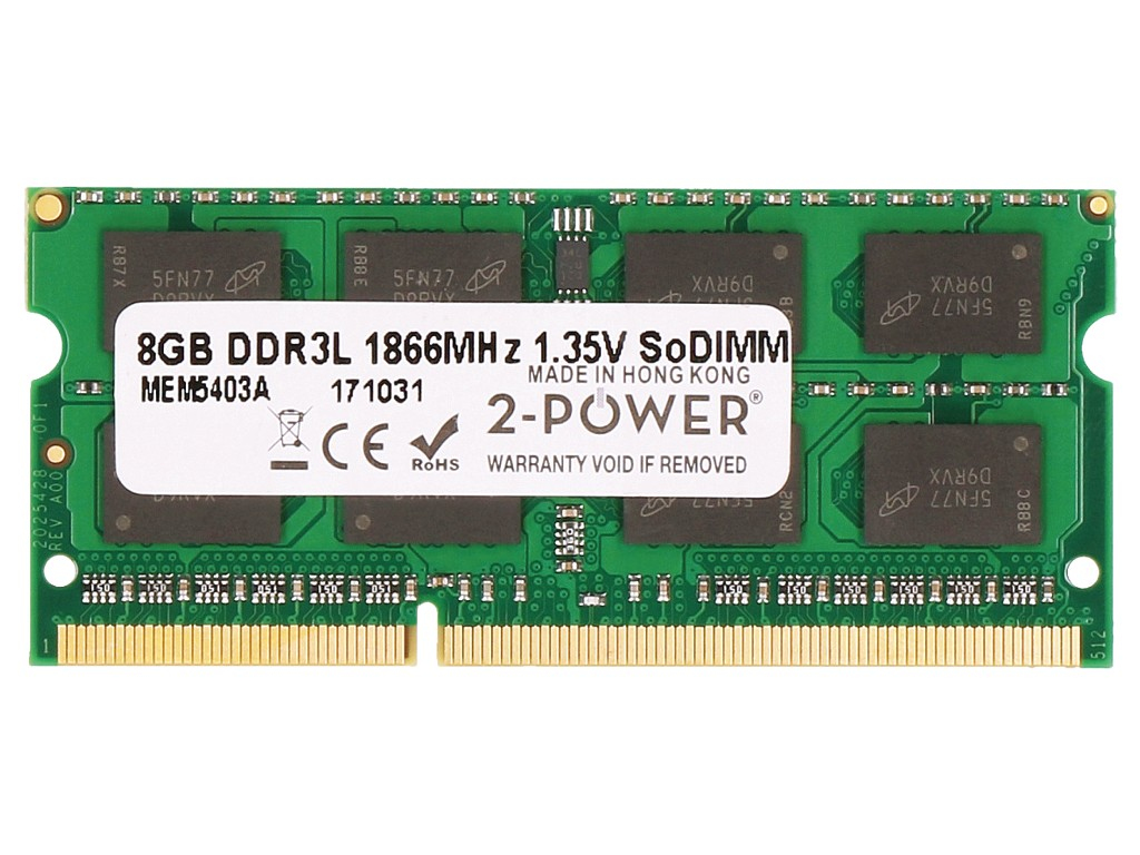 2-power 2P-5060634255813 - 8 GB - 1 x 8 GB - DDR3L - 1866 MHz