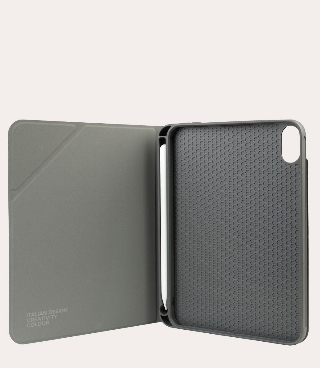 TUCANO Metal - Flip-Hülle für Tablet - 65% recycled plastic - Space-grau - für Apple iPad mini (6. Generation)