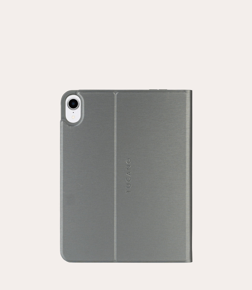 TUCANO Metal - Flip-Hülle für Tablet - 65% recycled plastic - Space-grau - für Apple iPad mini (6. Generation)