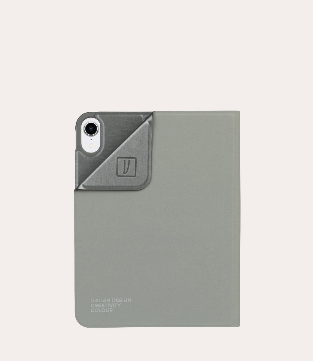 TUCANO Metal - Flip-Hülle für Tablet - 65% recycled plastic - Space-grau - für Apple iPad mini (6. Generation)