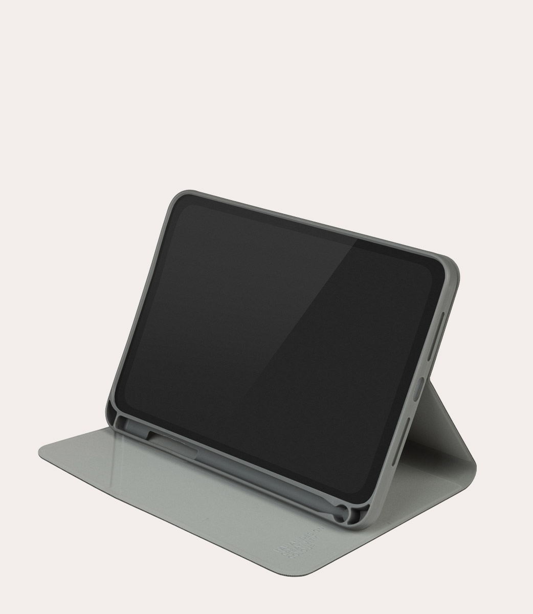 TUCANO Metal - Flip-Hülle für Tablet - 65% recycled plastic - Space-grau - für Apple iPad mini (6. Generation)