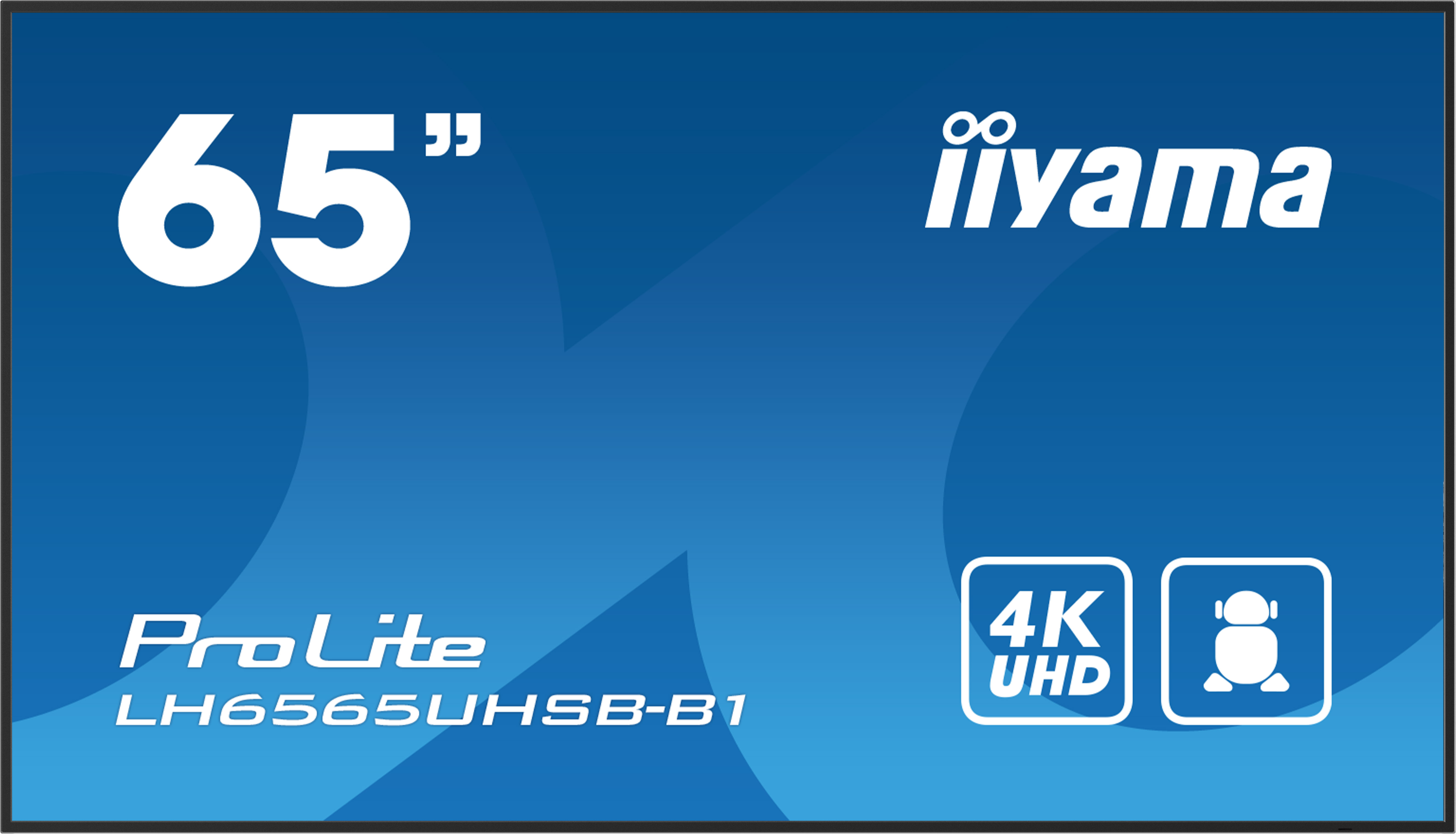 iiyama LH6565UHSB-B1 Signage Display Kiosk design 163.8 cm (64.5) LED Wi-Fi 800 cd/m� 4K Ultra HD Black Built-in processor Android 11 24/7