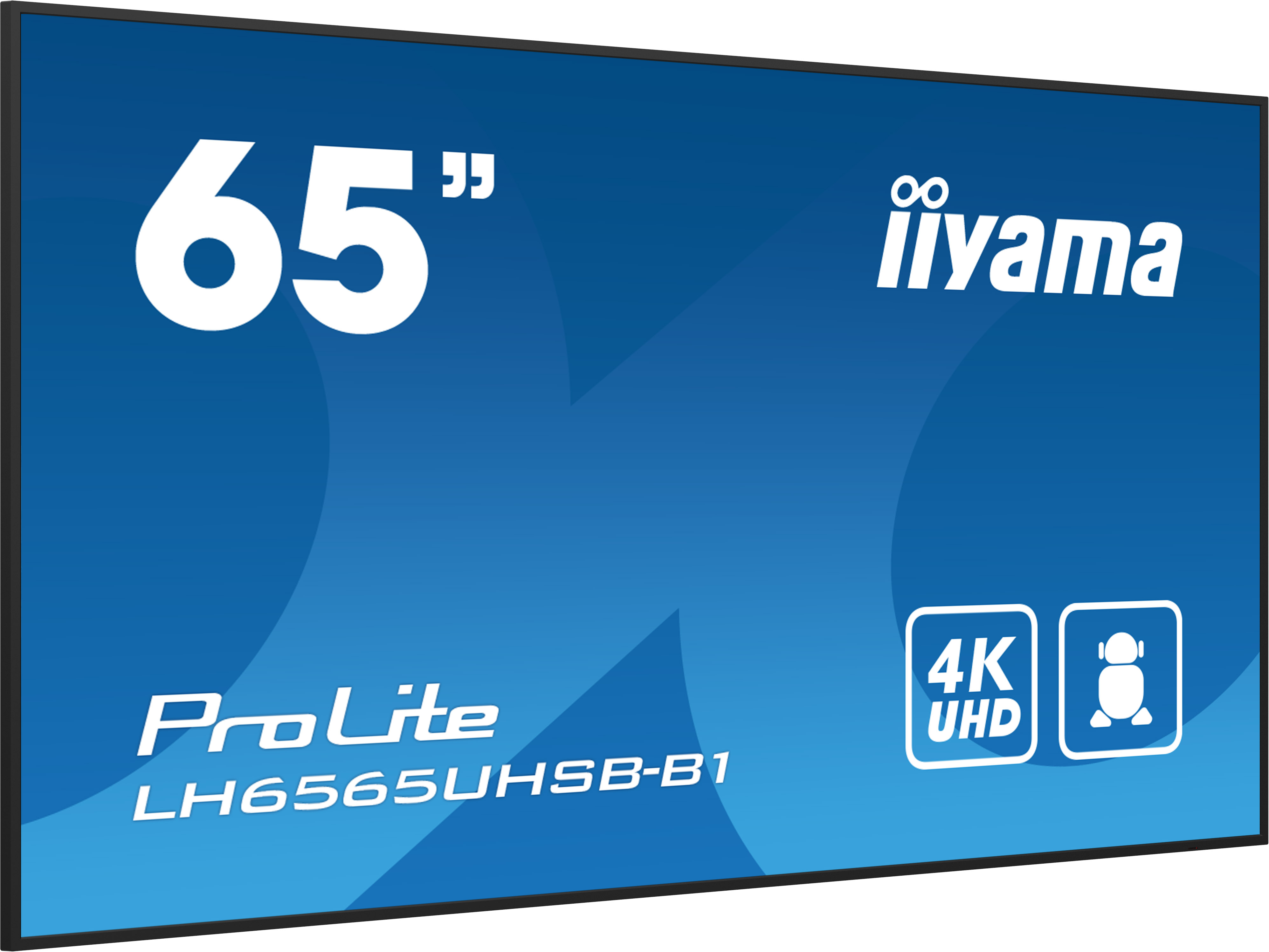 iiyama LH6565UHSB-B1 Signage Display Kiosk design 163.8 cm (64.5) LED Wi-Fi 800 cd/m� 4K Ultra HD Black Built-in processor Android 11 24/7