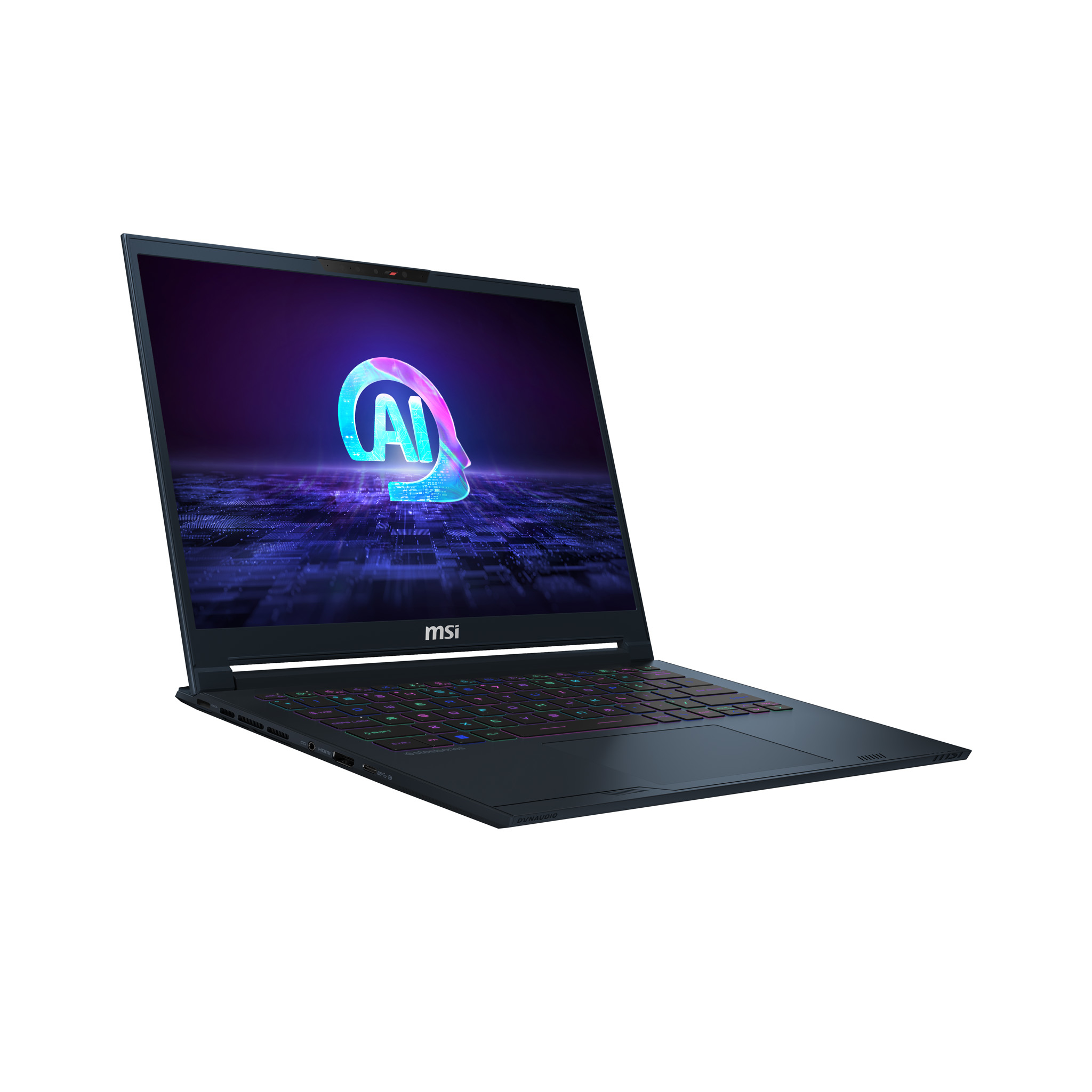 MSI Stealth 14 AI Studio A1VEG-007FR Intel Core Ultra 7 155H Laptop 35.6 cm (14) 2.8K 16 GB DDR5-SDRAM 1 TB SSD NVIDIA GeForce RTX 4050 Wi-Fi 7 (802.11be) Windows 11 Home Advanced Blue