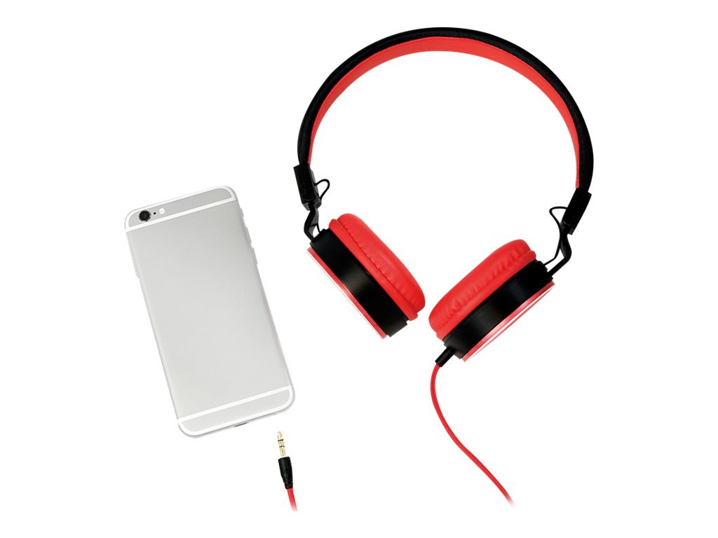 LogiLink HS0049RD - Kopfh�rer - On-Ear - kabelgebunden