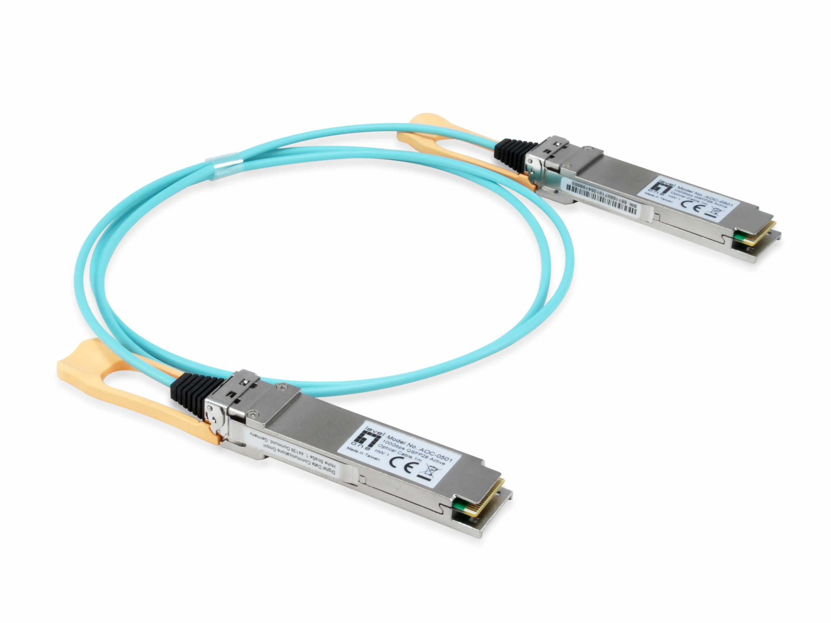 LevelOne AOC-0501 module �metteur-r�cepteur de r�seau Fibre optique 103100 Mbit/s QSFP28 850 nm