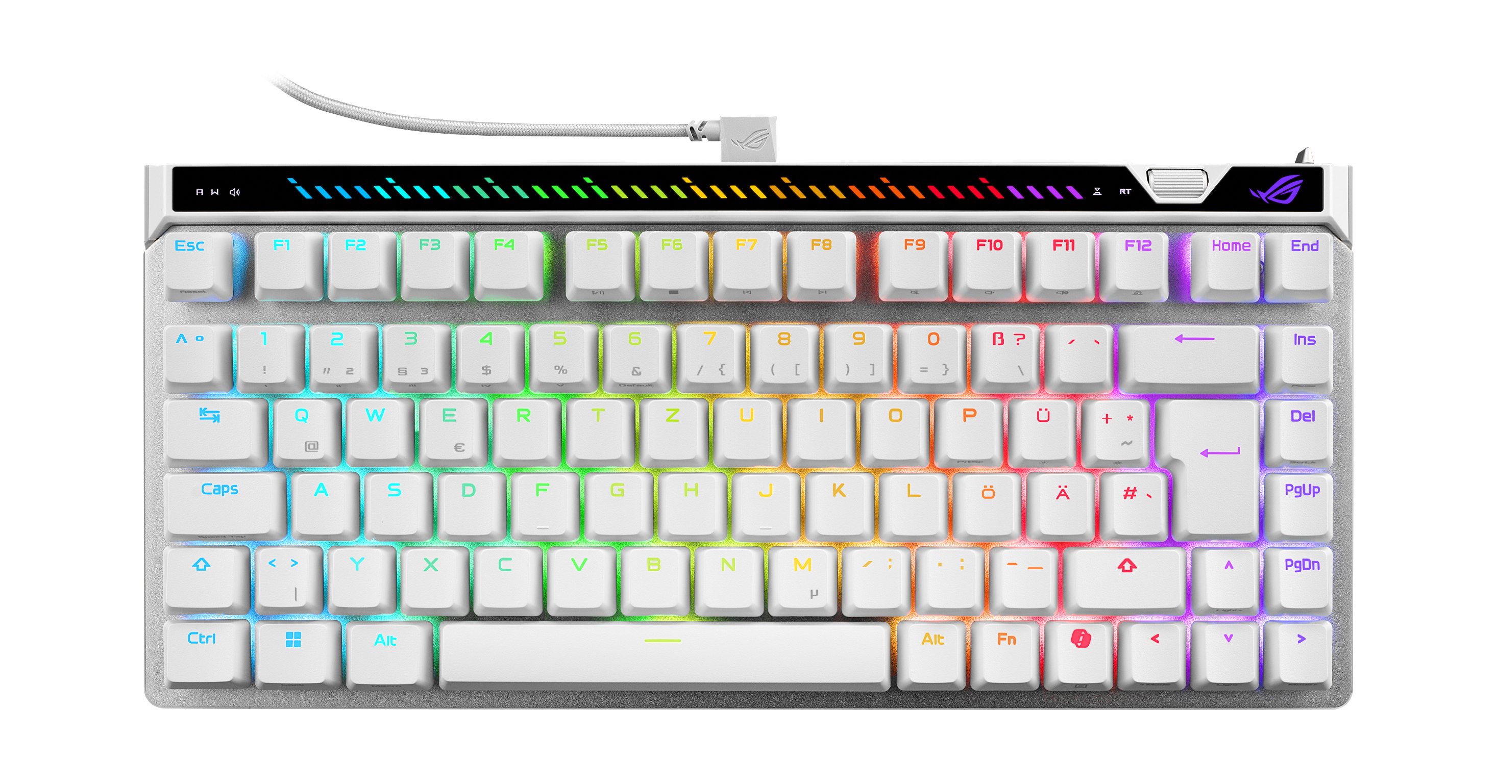 ASUS ROG Falchion Ace 75 HE WHT tastiera Gaming USB QWERTZ Tedesco Bianco
