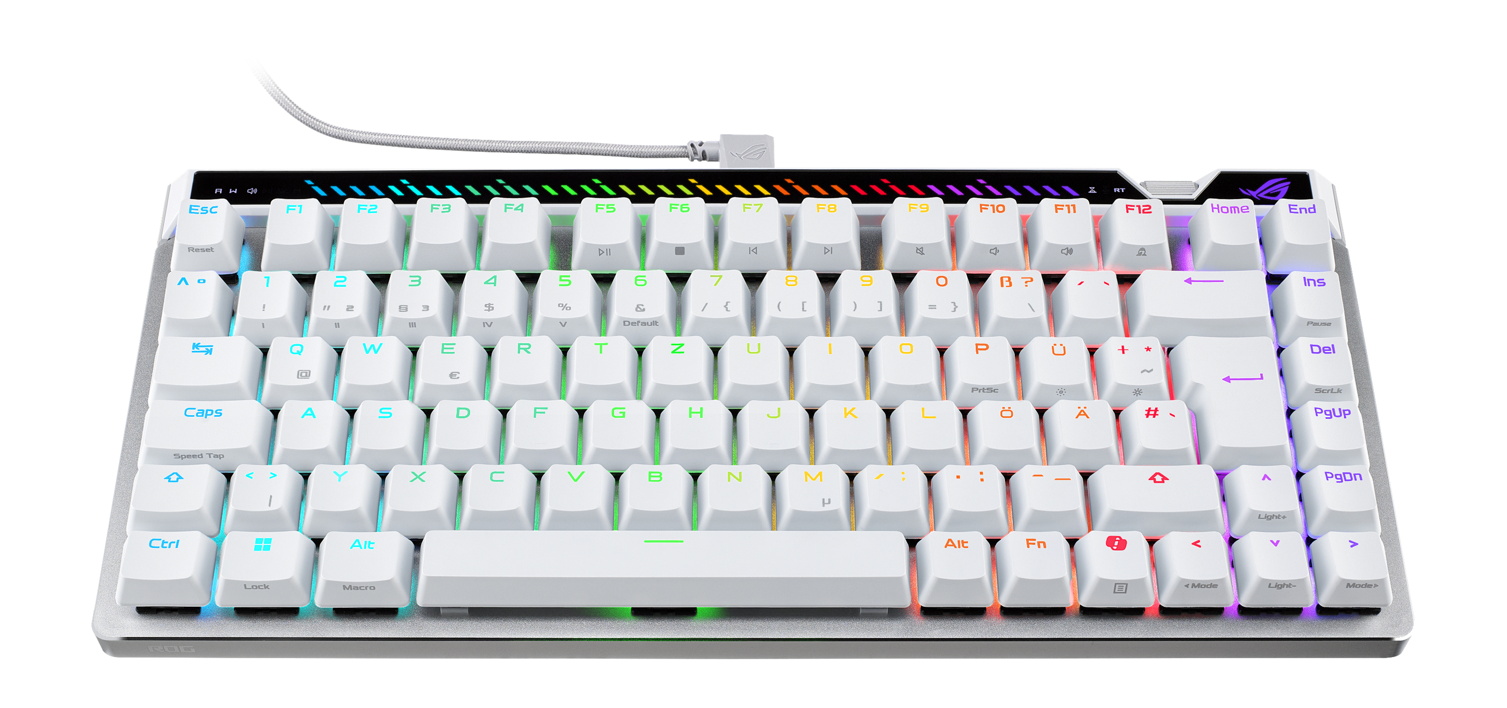 ASUS ROG Falchion Ace 75 HE WHT tastiera Gaming USB QWERTZ Tedesco Bianco
