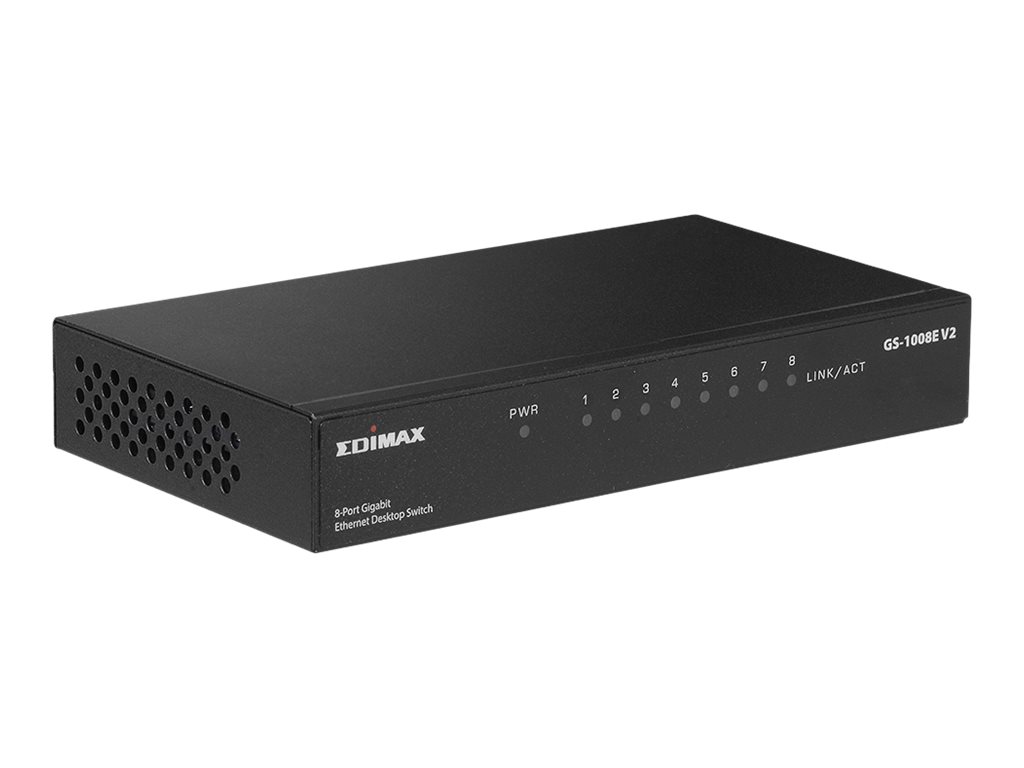 Edimax GS-1008E V2 commutateur r�seau Non-g�r� Gigabit Ethernet (10/100/1000) Noir