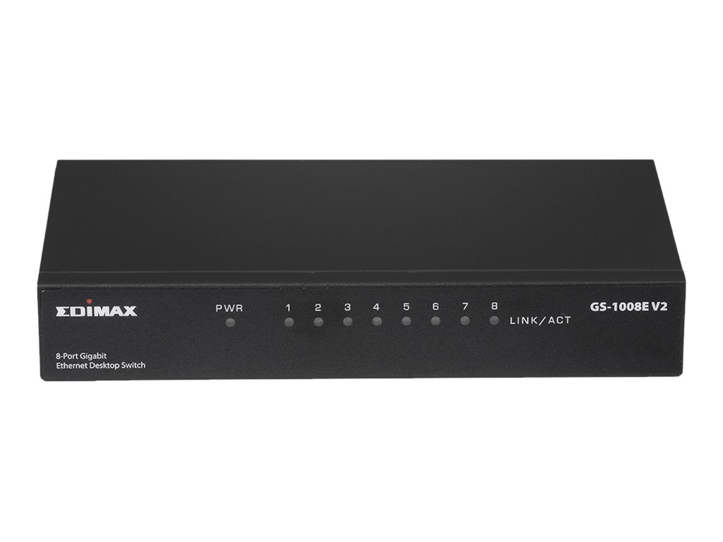 Edimax GS-1008E V2 commutateur r�seau Non-g�r� Gigabit Ethernet (10/100/1000) Noir