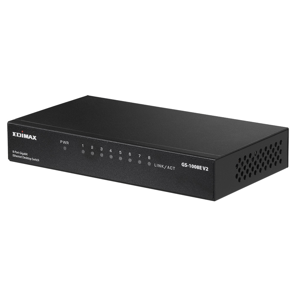 Edimax GS-1008E V2 commutateur r�seau Non-g�r� Gigabit Ethernet (10/100/1000) Noir