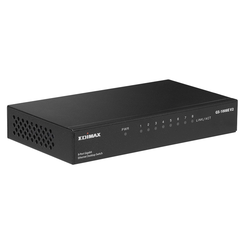 Edimax GS-1008E V2 commutateur r�seau Non-g�r� Gigabit Ethernet (10/100/1000) Noir