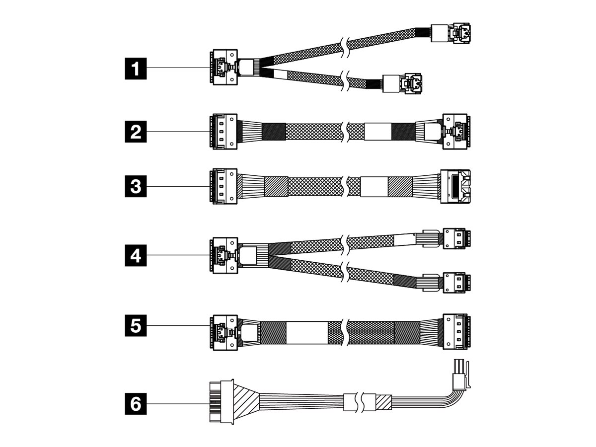 Lenovo ThinkSystem SR650 V3 2.5* Chassis Front BP1 - Kabel-/Adapterset - Digital/Daten