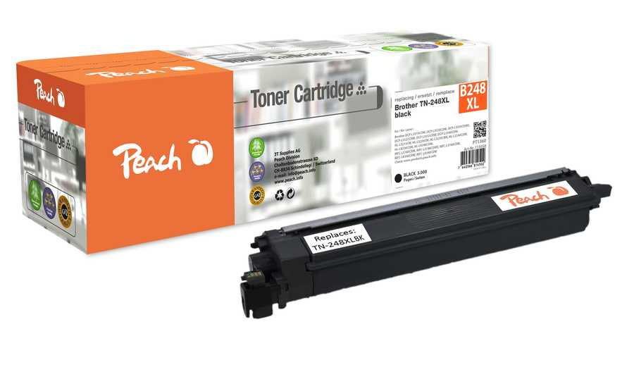 Peach PT1360 cartuccia toner 1 pz Compatibile Nero