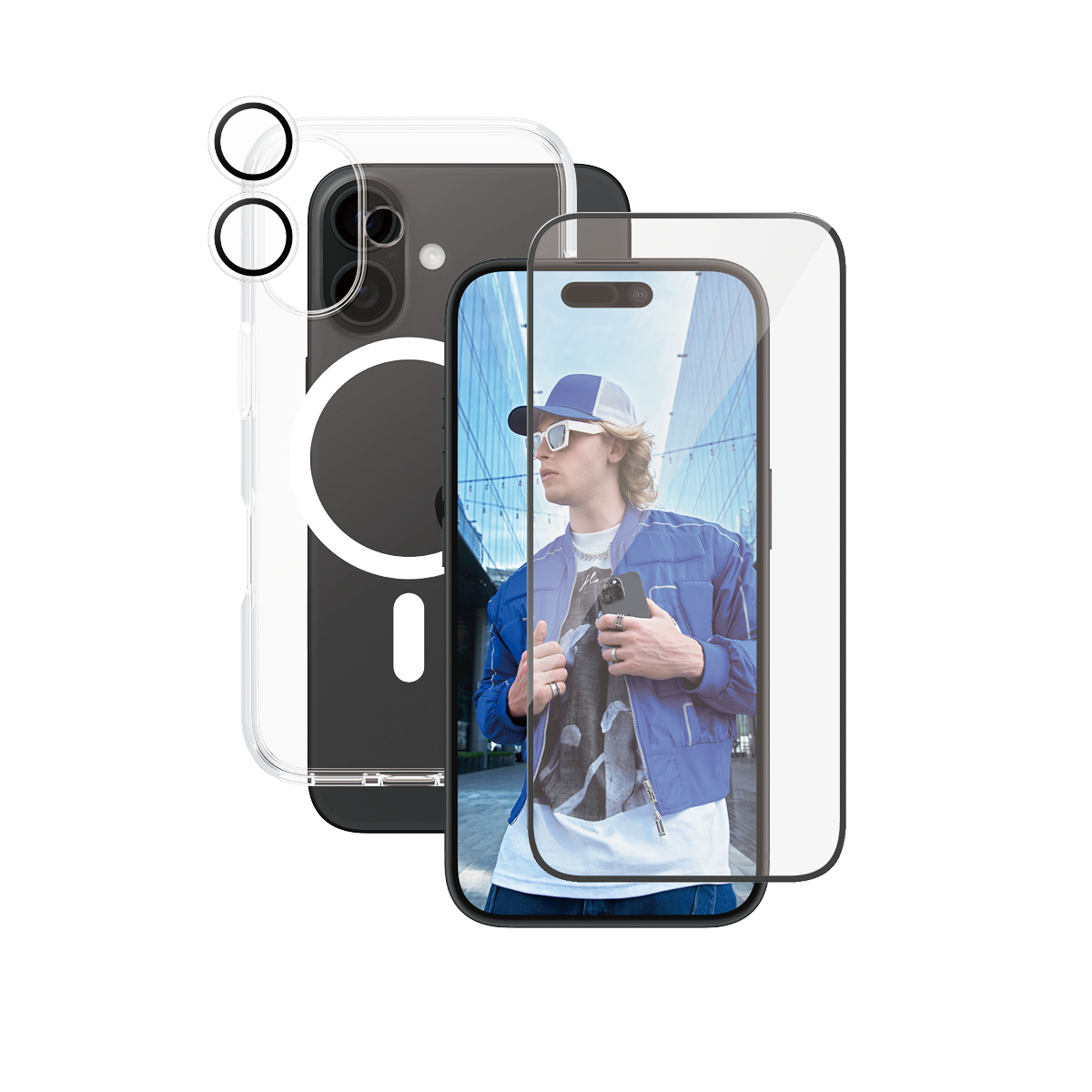 PanzerGlass � | CARE by � 3-in-1 Bundle iPhone 16 Protector de pantalla Apple 1 pieza(s)