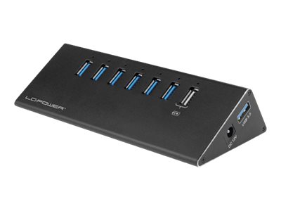 LC-Power LC-HUB-ALU-2B-7 - Hub - 6 x SuperSpeed USB 3.0 + 1 x SuperSpeed USB 3.0 (laden)