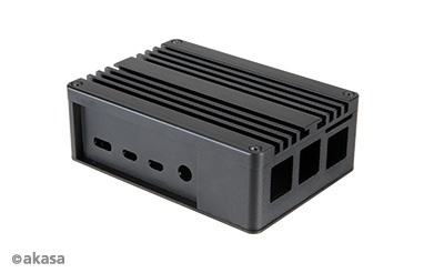 Akasa Pi-4 - Hlle - eloxiertes Aluminium - Schwarz