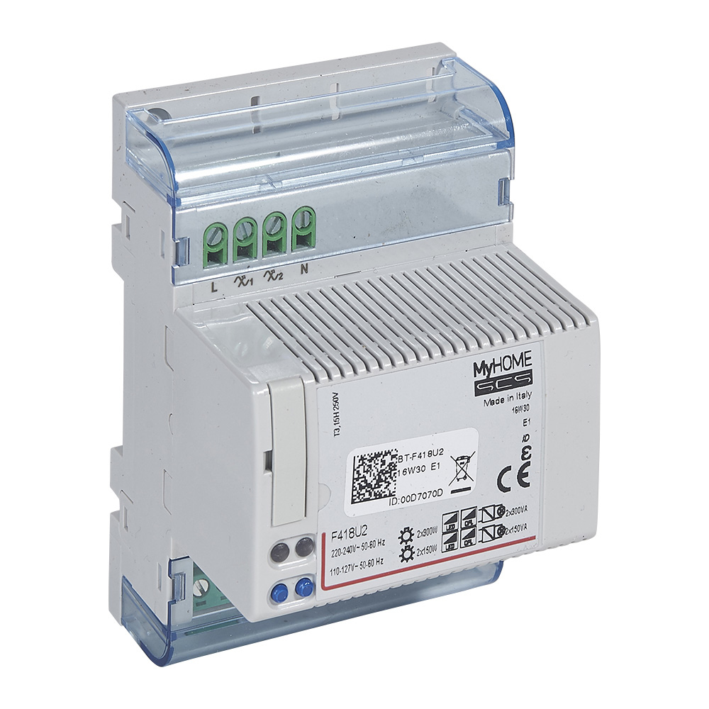 Legrand bticino F418U2 - Dimmerauslser - DIN-Schienenmontage - 2 Kanle - Gleichstrom - 27 V