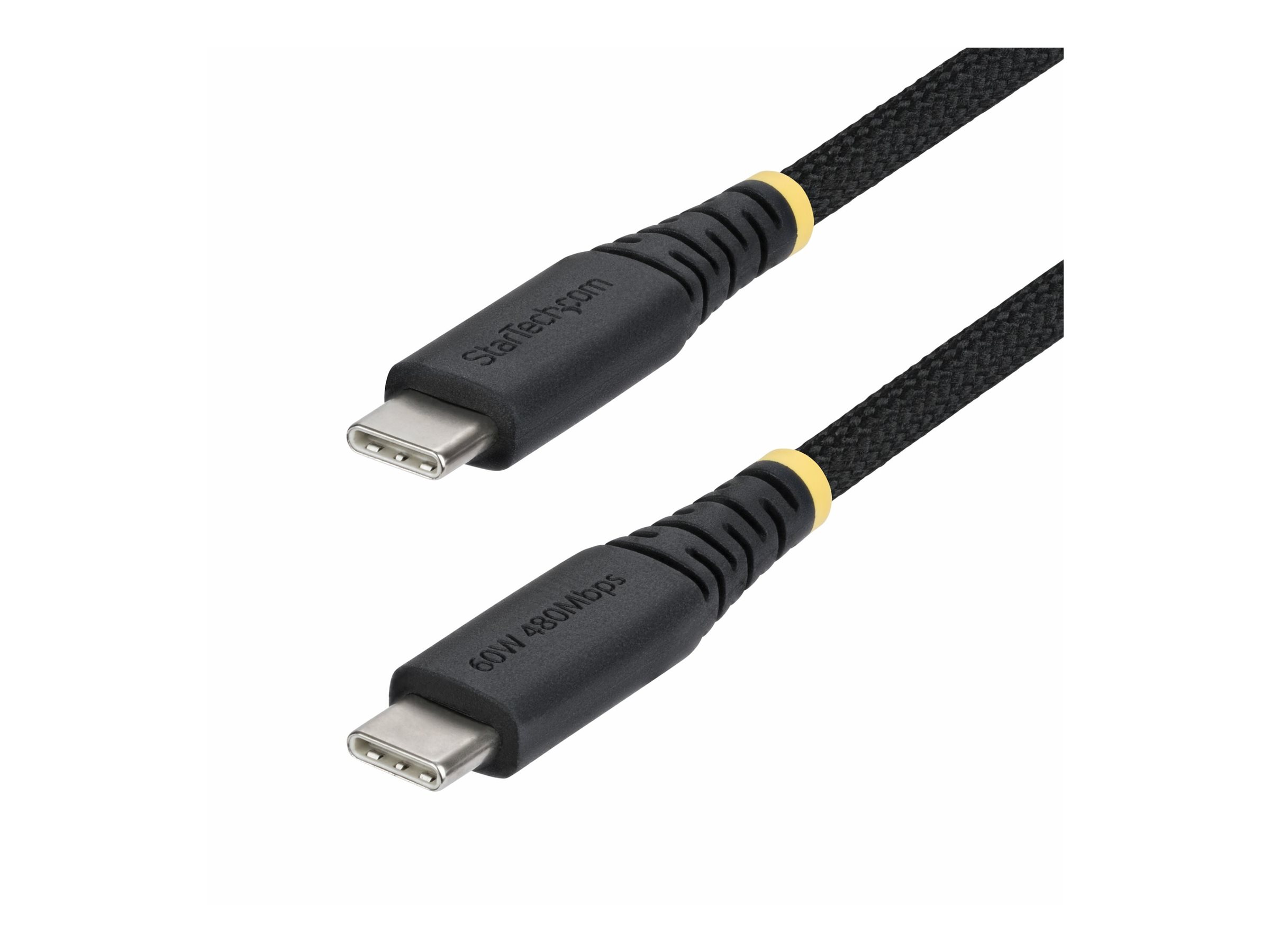StarTech.com Cable de Carga USB-C Trenzado de 1m - Cable Cargador USB Tipo C para Port�til - Cable Resistente para Carga de Dispositivos - Trenzado de Nailon TPE - USB 2.0 - PD 60W 3A