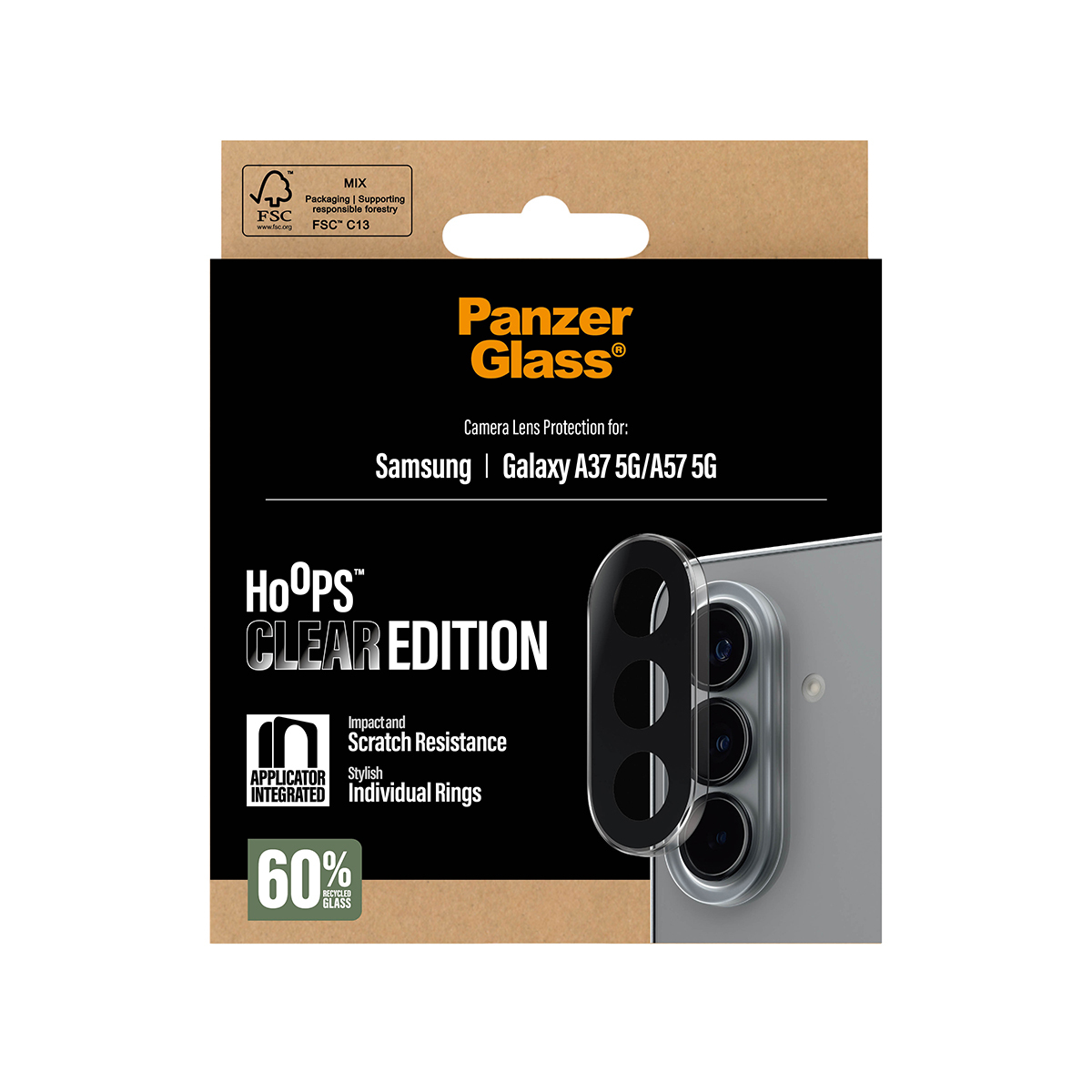 PanzerGlass Hoops Camera Lens Protector Transparent Samsung Galaxy A37 5G A57