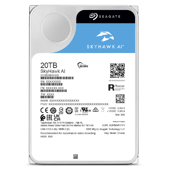 Seagate SkyHawk AI ST20000VE003 - Festplatte - 20 TB - intern - 3.5 (8.9 cm)