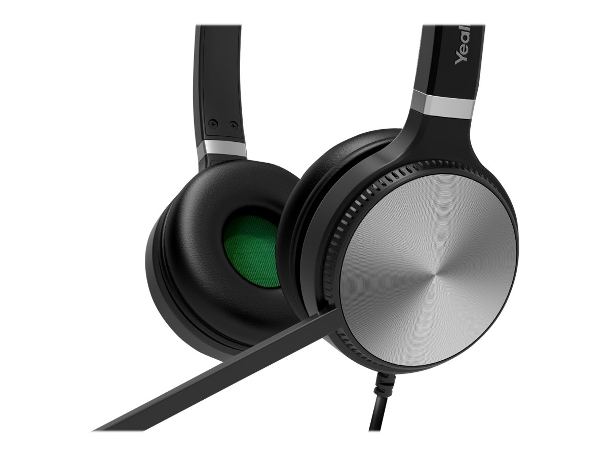 Yealink YHS36 Casque Avec fil Arceau Appels/Musique Noir, Argent