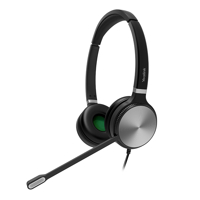 Yealink YHS36 Casque Avec fil Arceau Appels/Musique Noir, Argent