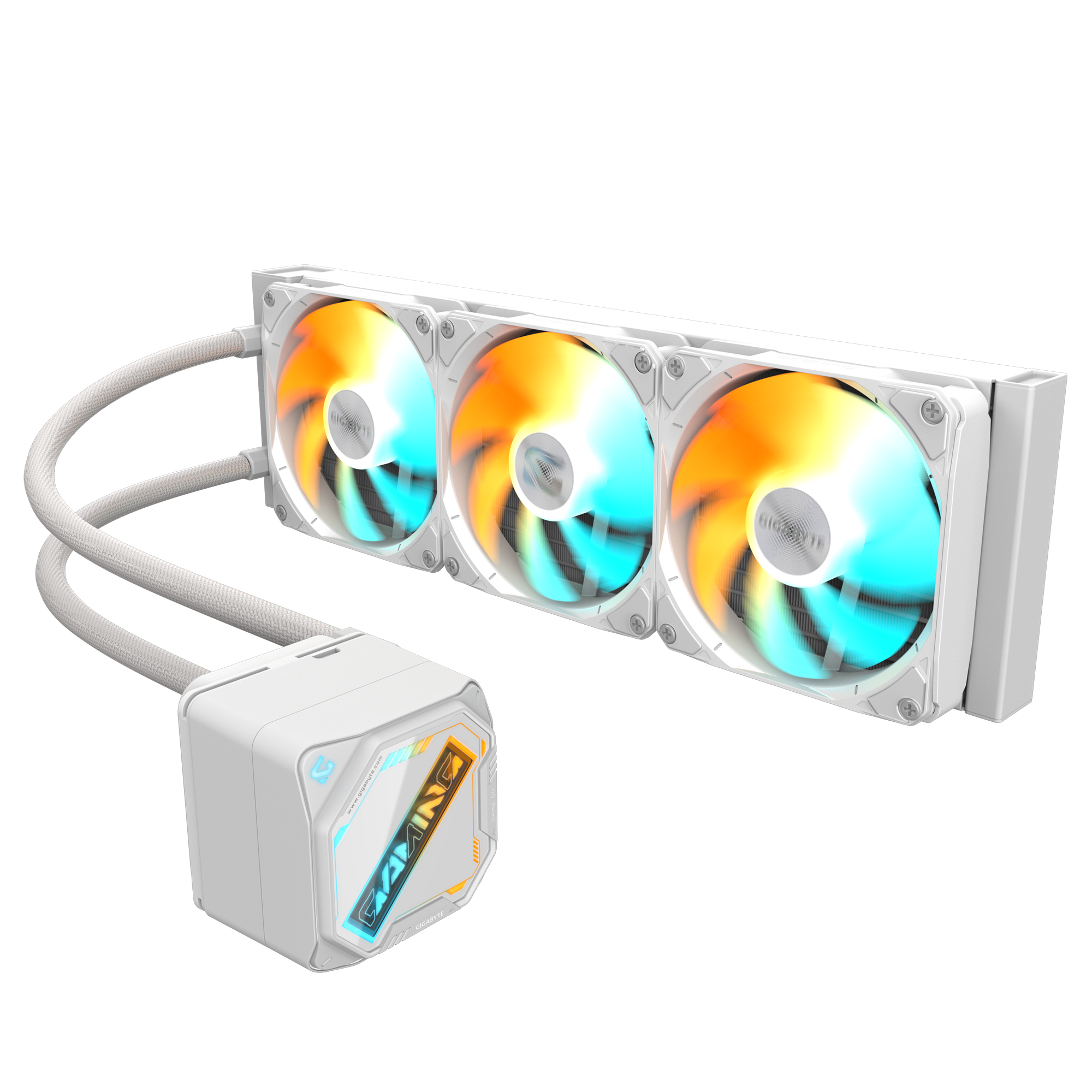 GIGABYTE GAMING 360 ICE Refroidisseur Liquide pour CPU - 3x120 mm Ventilateurs ARGB, M�canisme dembo�tement coulissant, DAISY-CHAIN, Compatible Intel LGA 1851 et AMD AM5