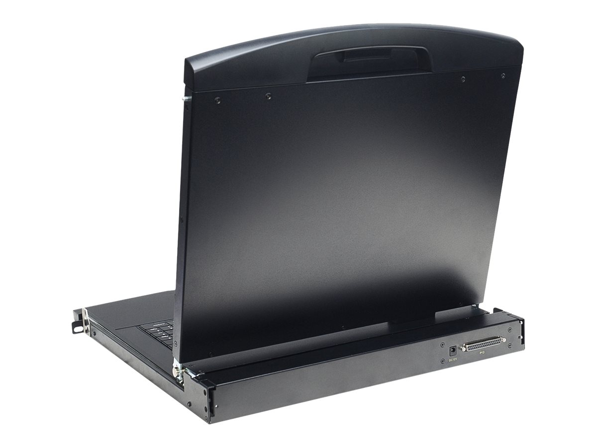 DIGITUS 19 LCD KVM-Konsole, 16-Port CAT 5, US-Tastatur