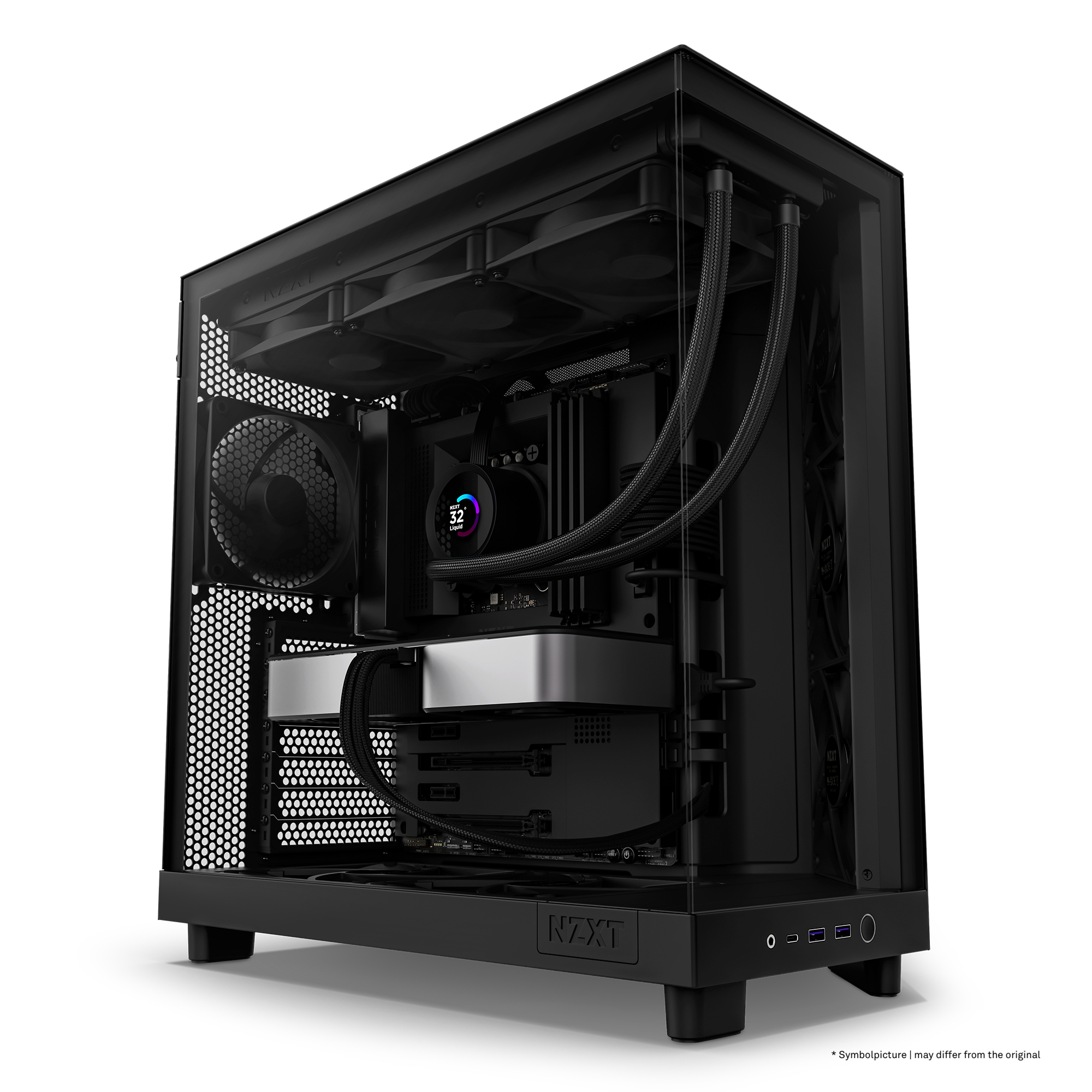 NZXT H series H6 Flow - Mid tower - ATX - Seitenteil mit Fenster (geh�rtetes Glas)