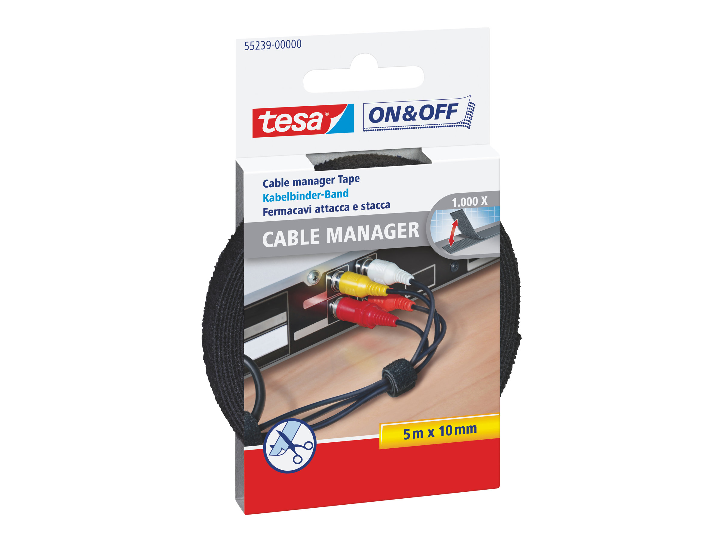 TESA 55239-00000-02 range-c�bles Noir 1 pi�ce(s)