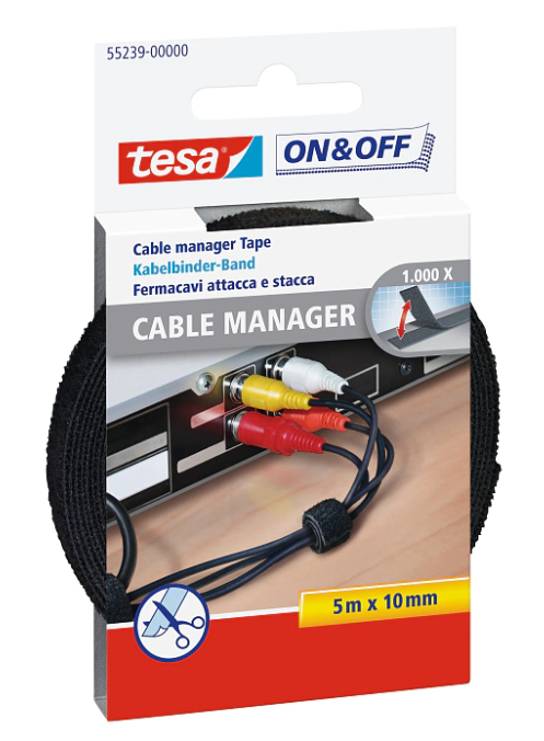 TESA 55239-00000-02 range-c�bles Noir 1 pi�ce(s)