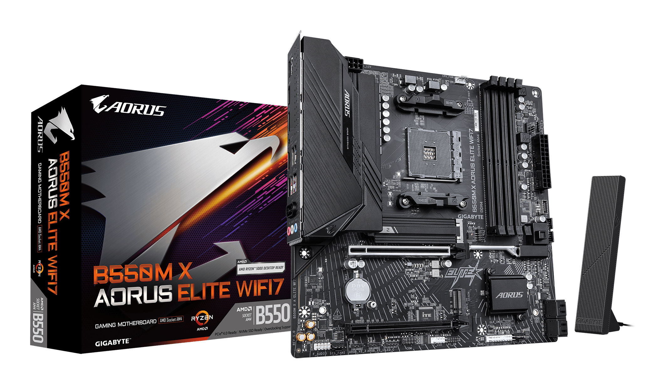Gigabyte B550M X Aorus Elite WiFi7 AM4 - Mainboard - AMD Sockel AM4 (Ryzen)