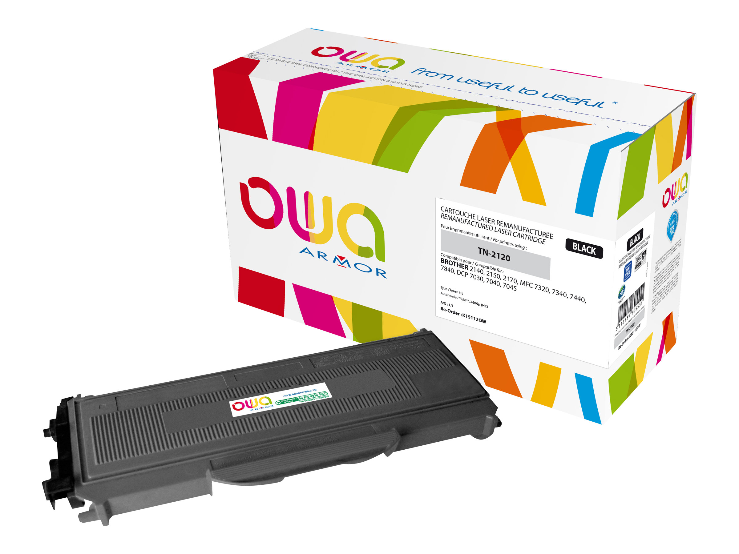 Armor Schwarz - kompatibel - Tonerpatrone - f�r Brother DCP-7030, 7040, 7045, HL-2140, 2150, 2170, MFC-7320, 7440, 7840