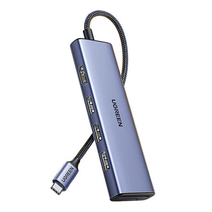 Ugreen 20956A hub di interfaccia USB tipo-C 5000 Mbit/s Argento