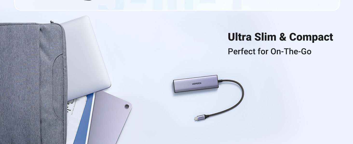 Ugreen 20956A hub di interfaccia USB tipo-C 5000 Mbit/s Argento
