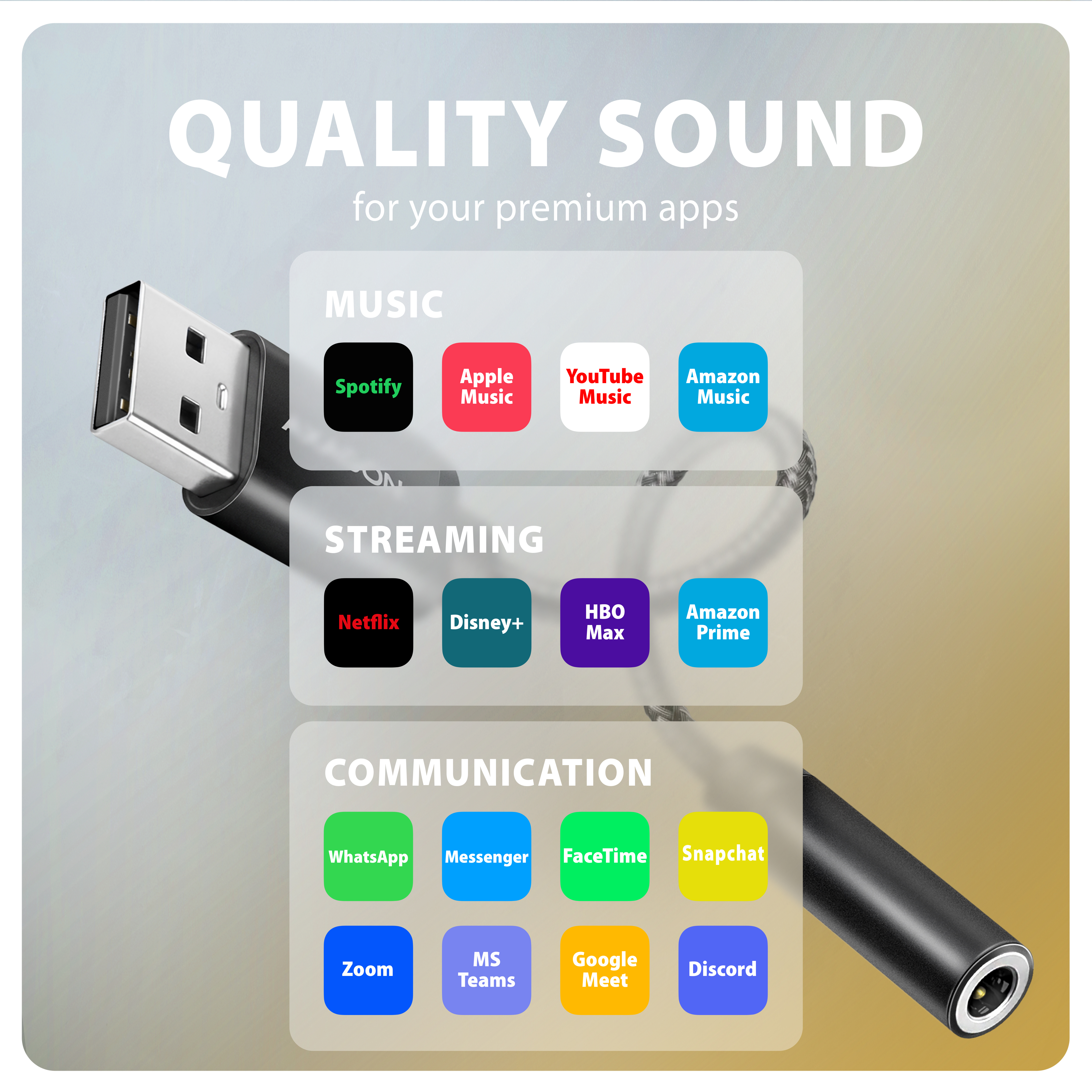 Axagon ADA-HA USB-A to 3.5mm jack Hi-Res DAC Audio Adapter, 384kHz/32bit, Stereo