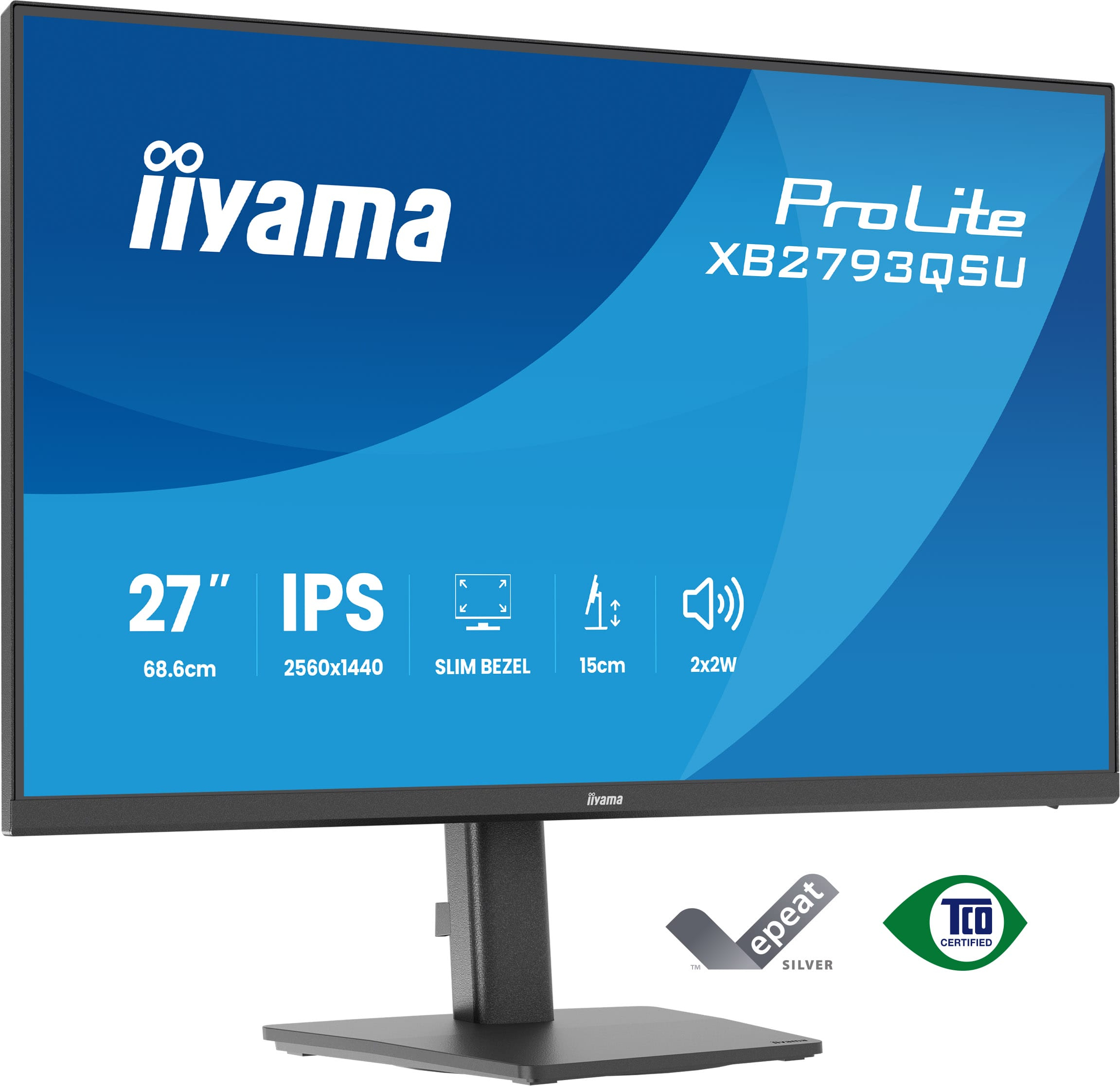 iiyama ProLite XB2793QSU-B1 computer monitor 68.6 cm (27) 2560 x 1440 pixels Quad HD LED Black