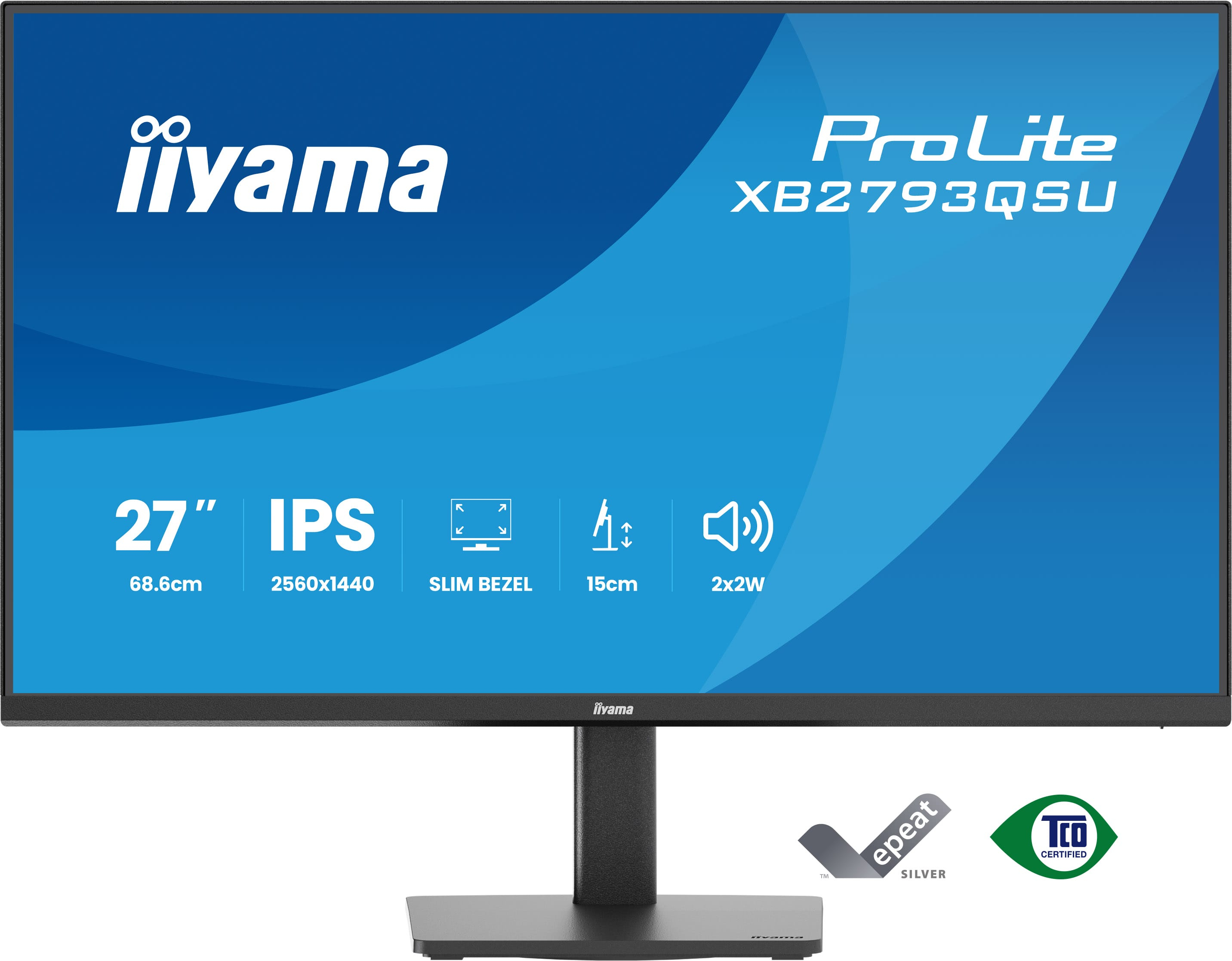 iiyama ProLite XB2793QSU-B1 Monitor PC 68,6 cm (27) 2560 x 1440 Pixel Quad HD LED Nero