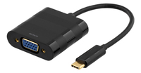 Deltaco USBC-1098 - 0,1 m - USB Typ-C - VGA (D-Sub) - Mnnlich - Weiblich - Gold