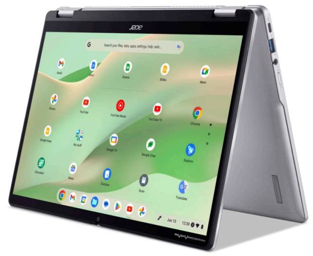 Acer Chromebook Spin 314 CP314-2HN - Flip-Design - Intel N-series N100 - Chrome OS - UHD Graphics - 8 GB RAM - 64 GB eMMC - 35.6 cm (14)