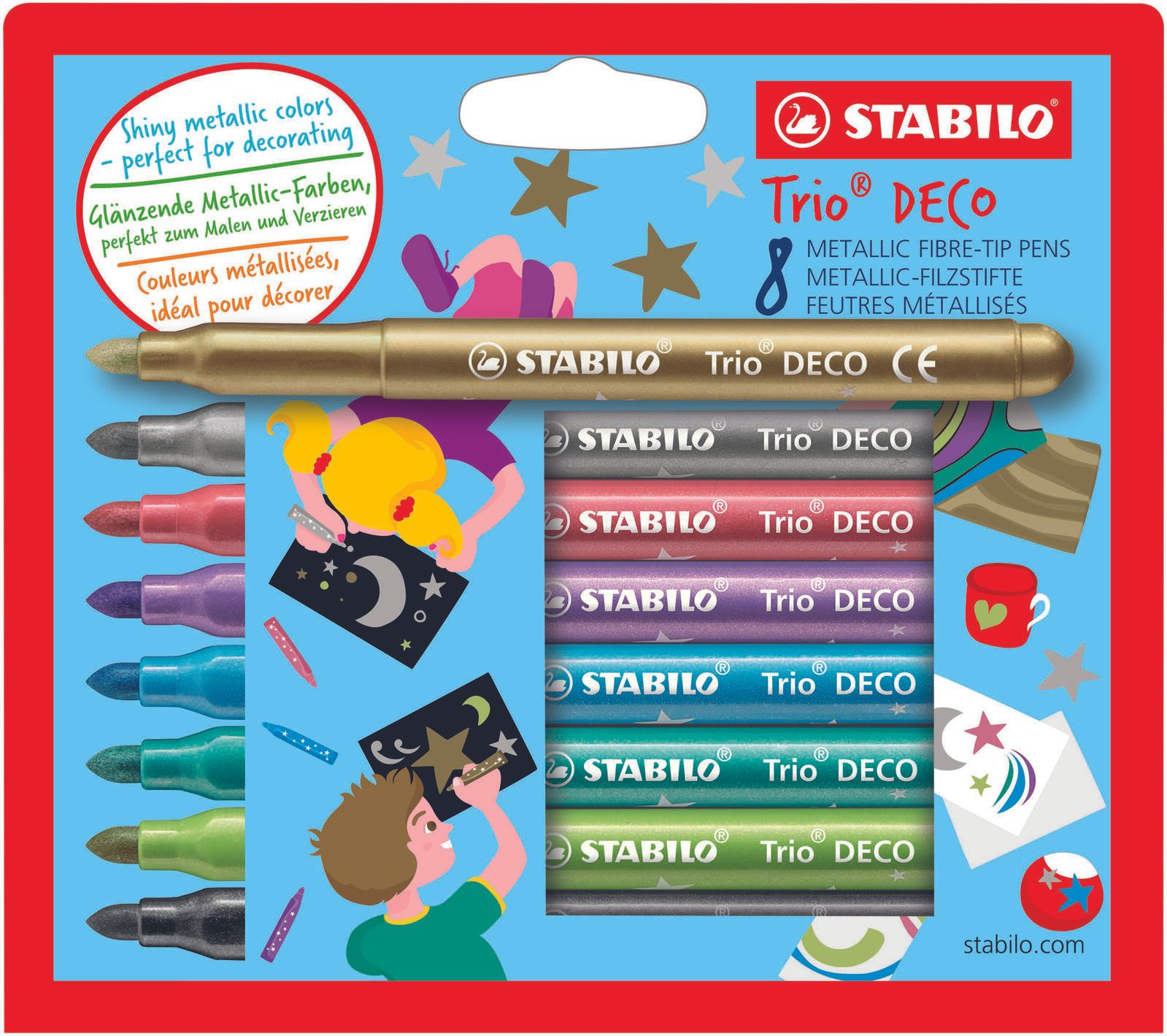 STABILO Trio DECO Filzstifte farbsortiert