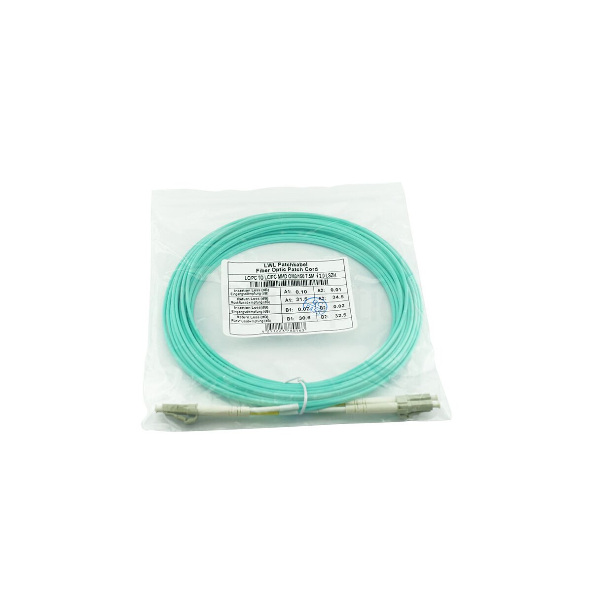 BlueOptics Duplex LWL Patchkabel LC-LC Multimode OM3 20 Meter