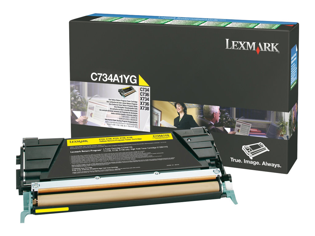 Lexmark C734A1YG cartuccia toner 1 pz Originale Giallo